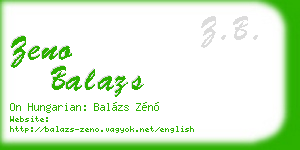 zeno balazs business card